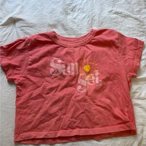 Sunset Graphic T-Shirt - Pink